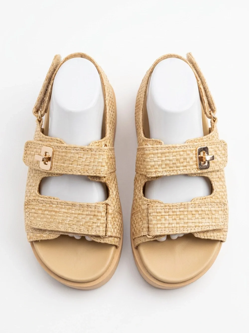 art class Beige Woven Strap Kids Sandals